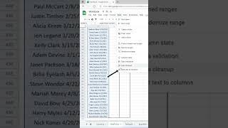 Separate a text string into columns using Google Sheet’s split text to columns feature! #sheets