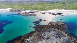 Drone footage of the small Inner Hebridean Island of Coll.