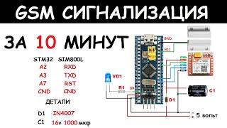 GSM РЕЛЕ\СИГНАЛИЗАЦИЯ. СВОИМИ РУКАМИ за 10 минут.