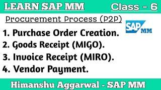 SAP MM - Purchase Order Creation, Goods Receipt, Invoice Receipt and Vendor Payment