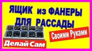 Как сделать ящик для рассады из фанеры  своими руками