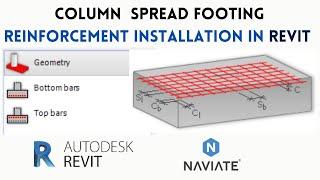 Rebar Installation in Spread Footing |Foundation of Columns | Naviate REX | Bar Bending Schedule