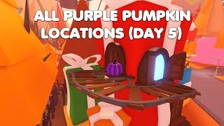 ALL PURPLE PUMPKIN LOCATIONS DAY 5 in Adopt me!