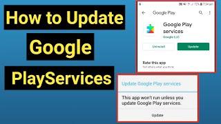 How to fix google play services update problem.