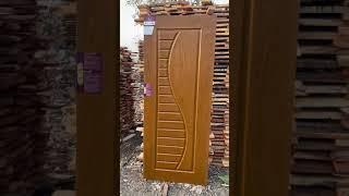 Fiber Doors | 100% Waterproof Doors For Bathroom, Balcony, Terrace. Supremo Pattern/Golden Brown FRP