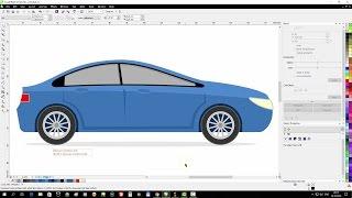 CorelDraw Tutorial: Draw a Flat Car