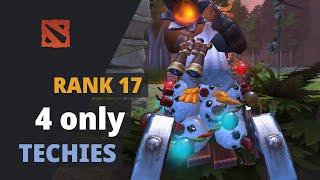 4 only (Rank 17) plays Techies Dota 2 Full Game
