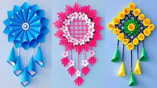 3 Easy and Quick Paper Wall Hanging Ideas / A4 sheet Wall decor / Cardboard  Reuse /Room Decor DIY