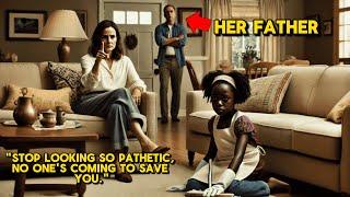 Evil Stepmom Makes Black Little Girl Work Like a Maid, When the Dad Finds Out His Heart Shatters..