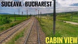 Train CABVIEW  Suceava/Burdujeni-București/Bucharest M500/M300 (Romania), locomotive driver's view