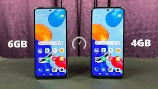 Xiaomi Redmi Note 11 (6GB) vs Redmi Note 11 (4GB) -  SpeedTest! More 2GB Ram is Worth it!?