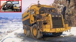 SnowRunner - Caterpillar 770g Heavy Fuel Tanker - Driving Snow Offroad + Logitech G29