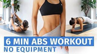 6 MIN ABS WORKOUT - NO EQUIPMENT // Krissy Cela