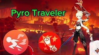 Finally!!Pyro Traveler will be the strongest character. genshin impact