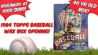 40YR OLD WAXBOX! 1984 Topps Baseball Certified (BBCE) Wax Box Opening!