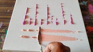 Pink City / Easy / Abstract Painting Demonstration / Satisfying / Daily Art Therapy / Day #07