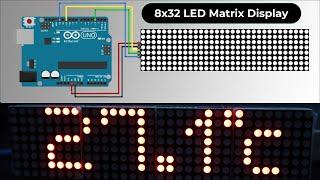 MAX7219 Dot Matrix 4-in-1 Display with Arduino - Scrolling Text & Displaying Sensor Data