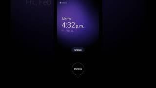 Android pie, galaxy s9 stock alarm.