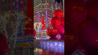 The Red Christmas Ornaments have returned6th Avenue and 50th Street in Manhattan, New York City.