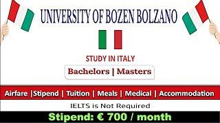 How to Win: University of Bozen Bolzano Scholarship 2024 | ITALY | No IELTS | How to Apply Online