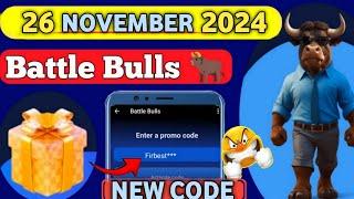 Battle Bulls 24 November Promo Code | Battle Bulls Promo Code Today | Battle Bulls New Promo Code