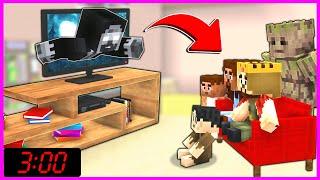 ARDA, RÜZGAR VE ARAKADAŞLARI GECE 3'DE KORKU FİLMİ İZLEDİ! - Minecraft
