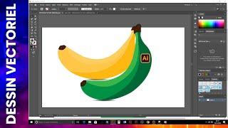 VECTOR DRAWING IN ILLUSTRATOR: Drawing a banana