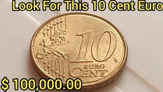  $ 100,000.00  Look For This 1 Cent Euro! ULTRA RARE Error Coin Worth Money Don't Spend This