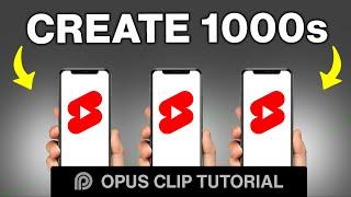 Create 1,000 Monetizable YouTube Shorts IN 8 MINUTES!! (Opus Clip AI Tutorial)