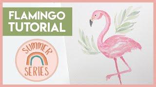 Watercolor Flamingo Painting Step by Step (2019 Summer Series)