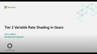 Tier 2 Variable Rate Shading in Gears