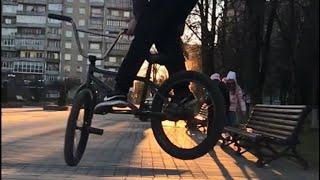 Bmx tricks.Truck driver, vanetti barspin, 360°, #Shorts #Sunset #Bmx