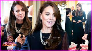 Catherine Stole The Spotlight In The Late Queen’s Pearl Necklace And Diamond Earrings At Luncheon