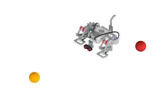 Lego Mindstorms EV3 - A robot that avoids balls and strikes them left or right.