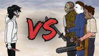 JEFF THE KILLER VS MICHAEL MYERS, LEATHERFACE, JASON VOORHEES [CROWN - NEFFEX] - DC2