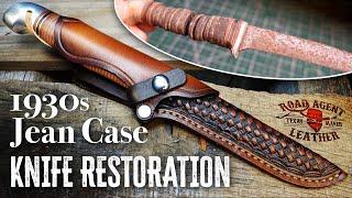 Making a little sheath for a little knife. Restoration and Leathercraft ASMR.