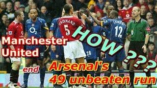 How Manchester United end Arsenal's unbeaten run in the 2004/5 season