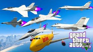GTA V: P-996 LAZER Jet Airplanes Best Extreme Longer Crash and Fail Compilation