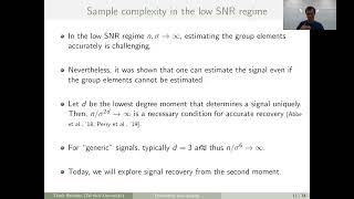 Tamir Bendory, Estimation over groups and the unitary matrix retrieval problem, 2024.11.05