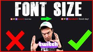 How to change font size on Twitch