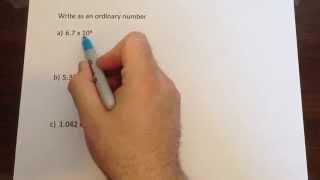 Converting standard form numbers into ordinary numbers 1