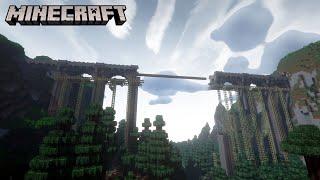 Building a MASSIVE Bridge -  Minecraft: Survival.