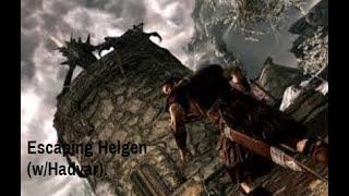 How to Escape Helgen(w/ Hadvar) - Skyrim