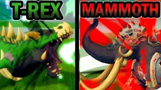 T-Rex VS Mammoth | PVP | Blox Fruits