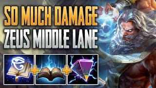 FARMING DAMAGE! Zeus Mid Gameplay (SMITE Conquest)