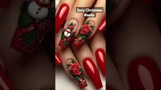 Sexy Red Christmas nails #christmas #music #nails #red #fashion  #freestyle