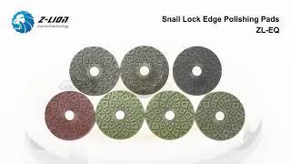 ZL-EQ China Z-LION Premium Quality 5" Diamond Tool Resin Edge Polishing Pad for Stone Granite Marble