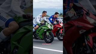 Messi and Ronaldo were spotted by the police during a bike race ️ #messi #ronaldo #bike #bikereels