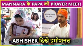Mannara Chopra Looks Emotional At Her Father Raman Rai Handa's Prayer Meet, Abhishek, Sara Arrive