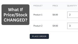 Laravel: Re-Validate Price/Stock on Order Submit